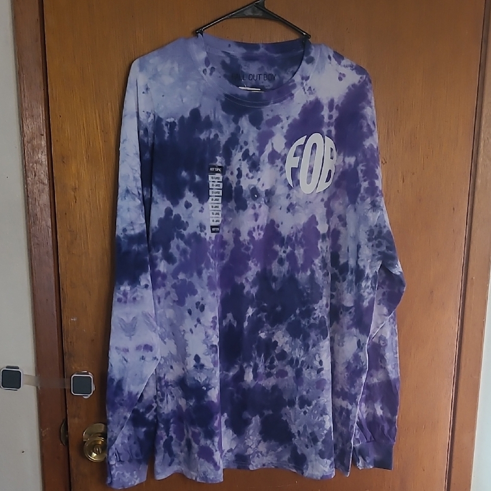 FOB Purple Tie-Dye Long Sleeve Shirt